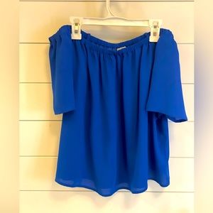 JCrew off the shoulder with ties shirt!